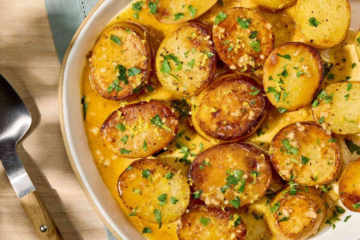 Lemon-Garlic Melting Potatoes