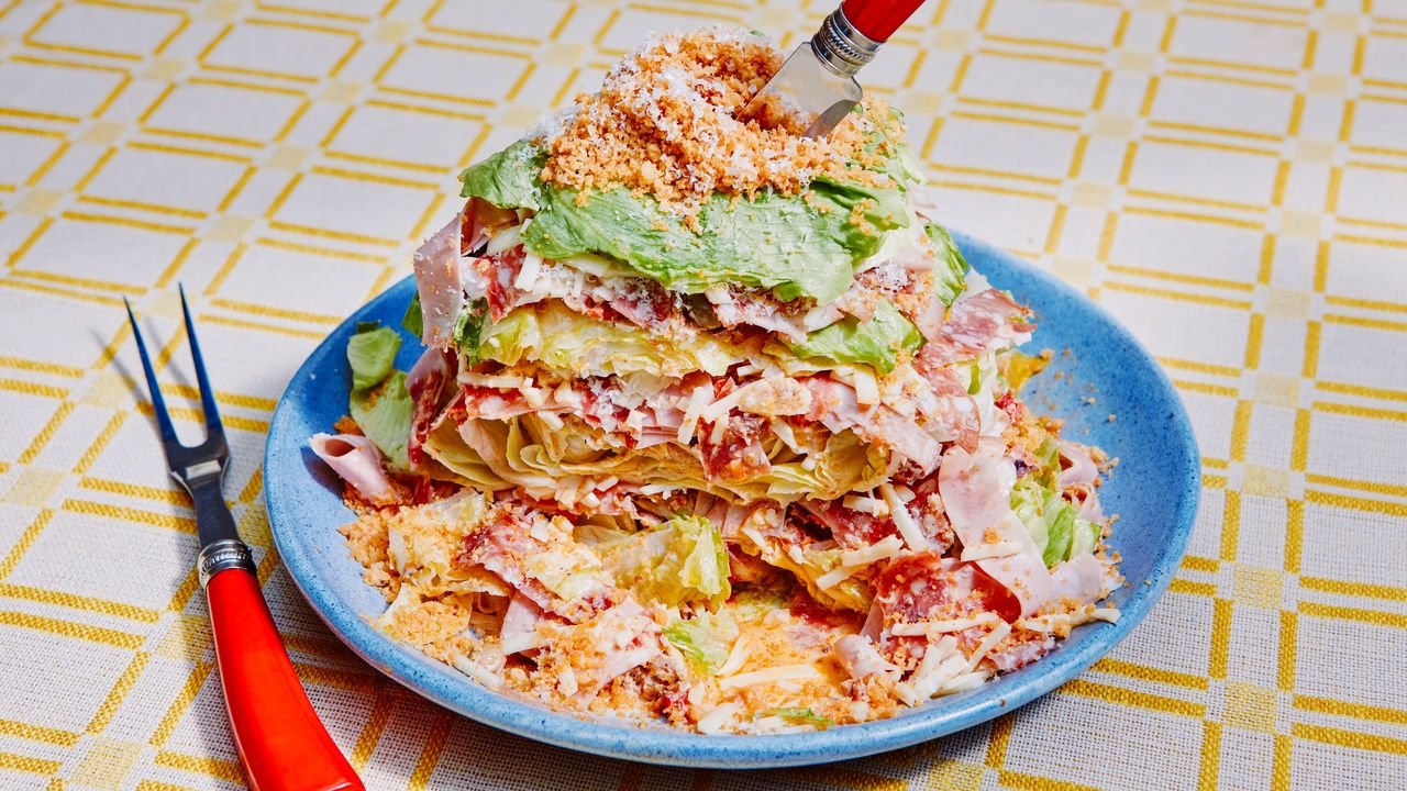 Stacked Muffuletta Salad Recipe | Epicurious