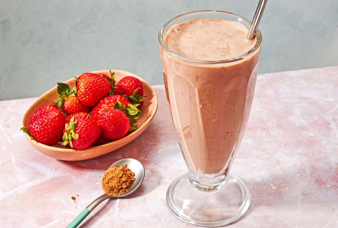 Chocolate-Strawberry Protein Shake