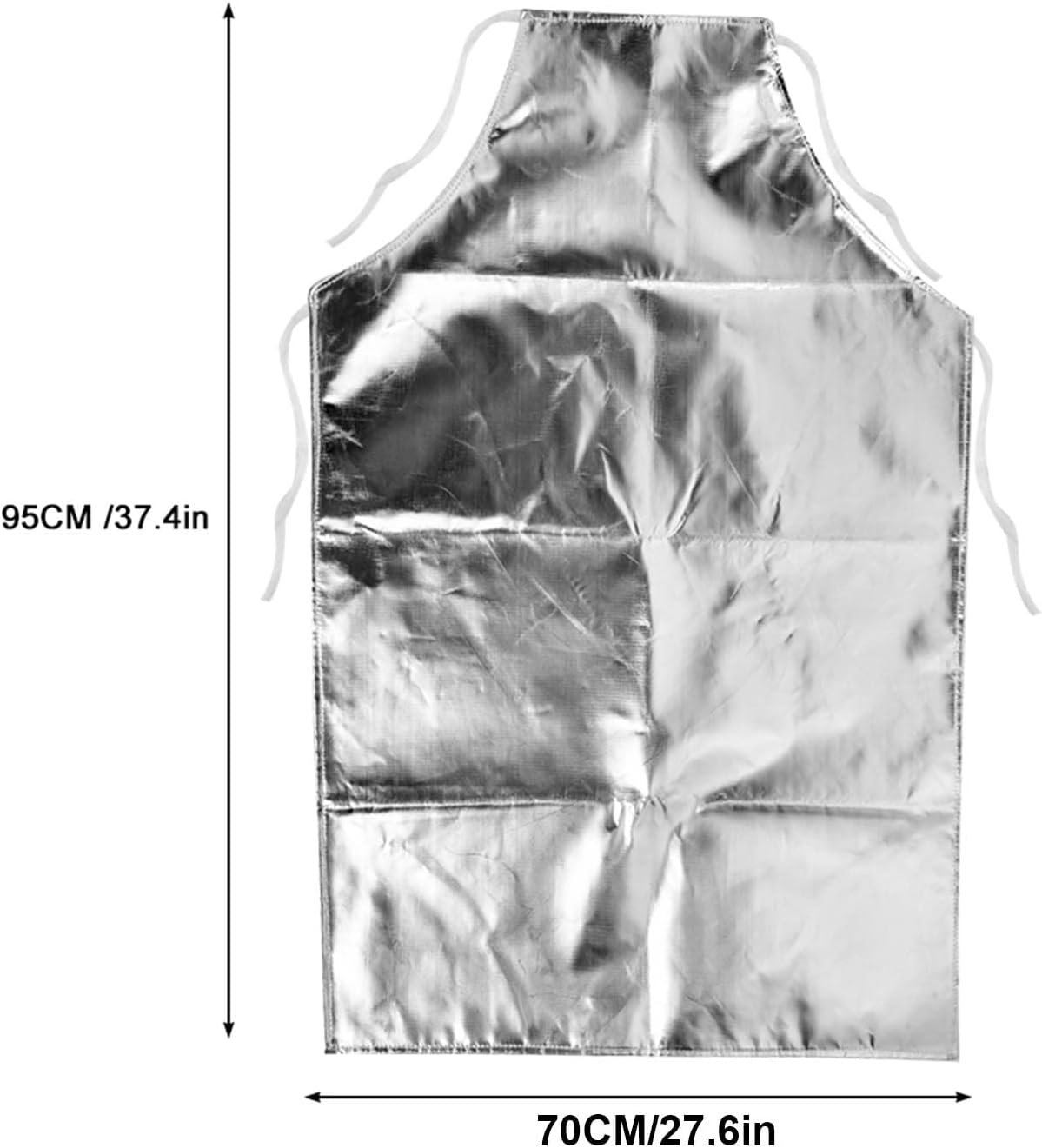 Ejoyous Heat Apron, Aluminum Foil Apron 1000°C Heat High Temperature Working Apron for Welding Manufacturing Industry Home Cooking BBQ - Image 7