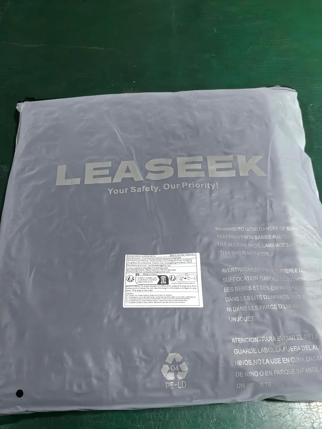 LeaSeek Leather Welding Apron,Heat & Flame-Resistant Heavy Duty Work Apron with 6 Pockets,Woodworking Shop Apron - Image 7