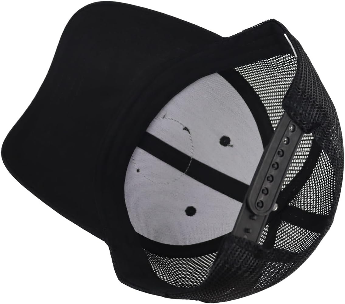 World Best Dad Ever Trucker Hat with Leather Patch, Adjustable Embroidered Washed Cotton Father Day Daddy Baseball Cap - Image 5