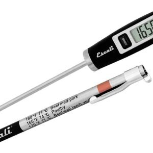 Escali DH1 Gourmet Digital Meat Thermometer with Extra Long Probe, NSF Certified, Black