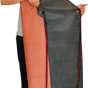 Thick Rubber Apron, 47.2 x 33.5 Inch Waterproof, Long Chemical Resistant, Adjustable for Dishwashing, Cleaning Fish, Gardening, Lab Work, Butcher and Dog Grooming, Grey