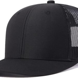Quanhaigou Trucker Hat – Mesh Snap Back – Unisex Adjustable Baseball Cap – Outdoor Hats for Men Women