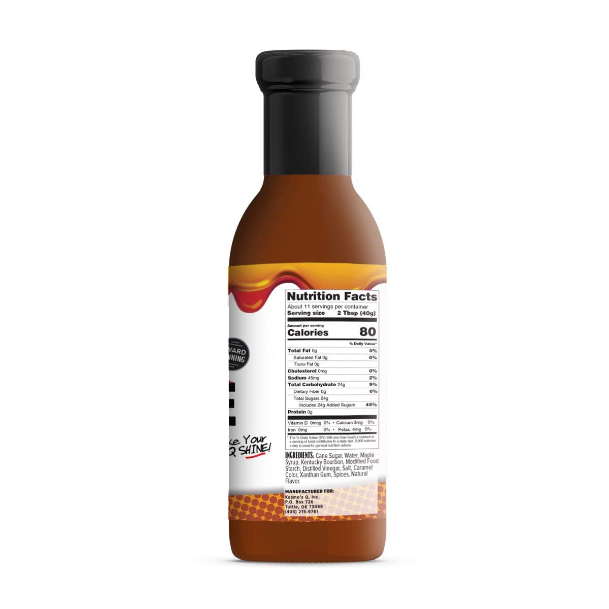 Kosmos Q Maple Bourbon BBQ Glaze, Sweet & Sticky BBQ Sauce for Ribs, Chicken, Pork, or Brisket, Competition-Ready Barbecue Glaze with Real Maple Syrup & Kentucky Bourbon, American Made, 15.5 Oz Bottle - Image 2