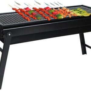 Barbecue Charcoal Grill Stainless Steel Folding Portable BBQ Tool Kits for Camping Hiking Picnics, Travel, Garden, Outdoor