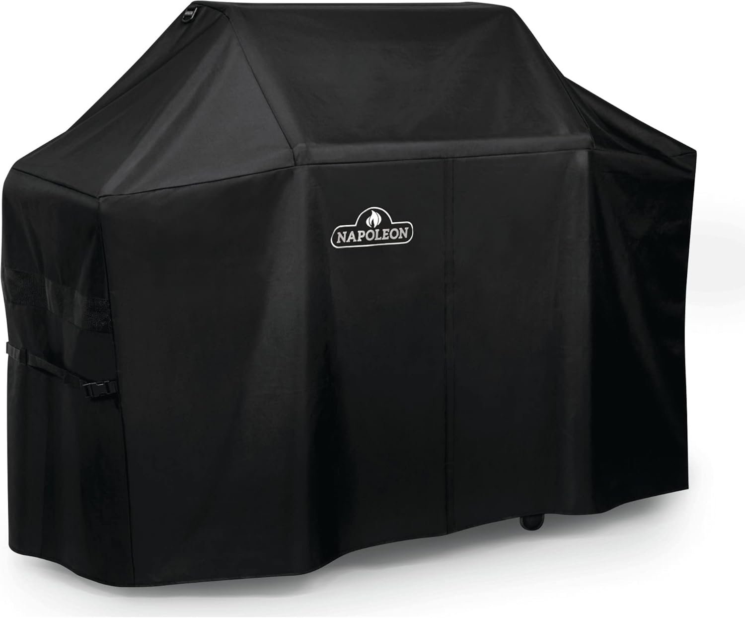Napoleon BBQ Grill Cover for Prestige PRO 500 and Prestige 500 - Black BBQ Cover, Water Resistant, UV Protected, Air Vents, Velcro Closure, Hanging Loops, Adjustable Buckled Straps To Secure Cover - Image 3