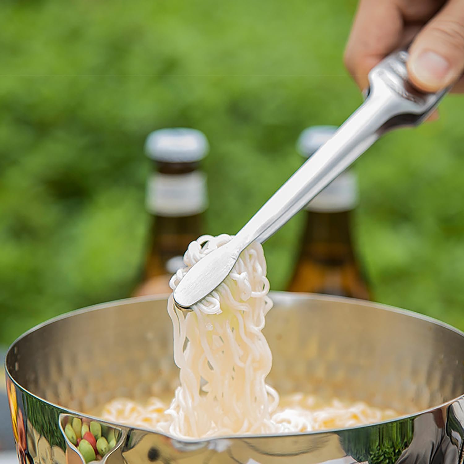 JETKONG Stainless Steel Kitchen Tongs, Serving Tongs for Cooking, 10.6" Metal Food Tongs with Non-Slip Comfort Grip, Non-Stick Cooking Tongs Heat Resistant BBQ Tong Grill Tong for Barbecue Grilling - Image 7