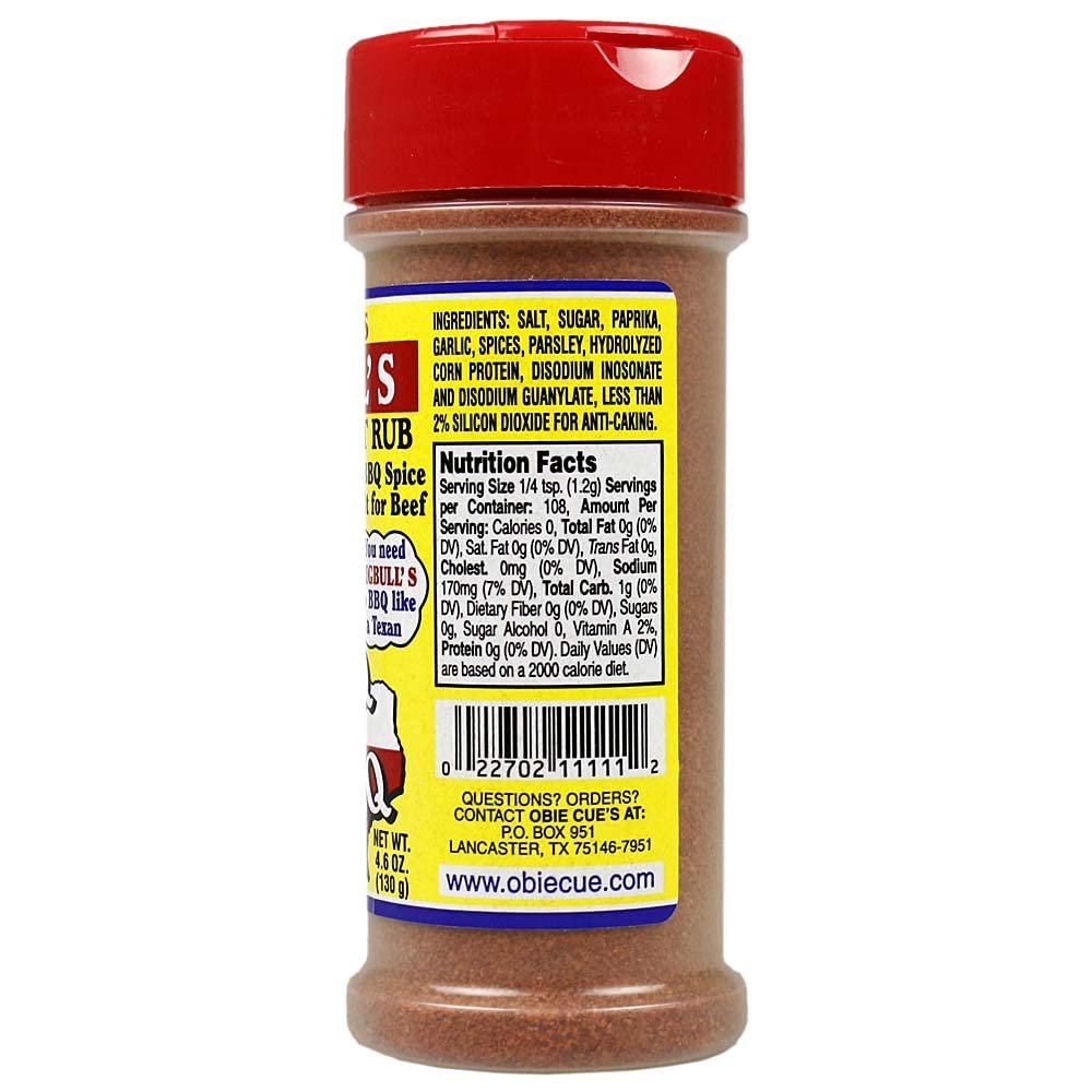 Obie-Cue's BigBull's Texas Brisket Rub, The BBQ Spice Built for Beef (4.6 oz) - Image 2