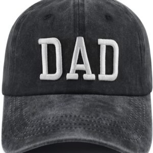 Mom and Dad Hats for Men Women, Funny Adjustable Cotton 3D Embroidered Mama Papa Baseball Cap
