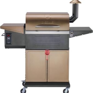 Z GRILLS 8-in-1 Outdoor BBQ Grill with PID 2.1 Controller, Wood Pellet Smoker, Auto Temperature Control, Huge Storage Cabinet Side Shelf with Tool Hooks, 572 sq in Cooking Area for Camping Party
