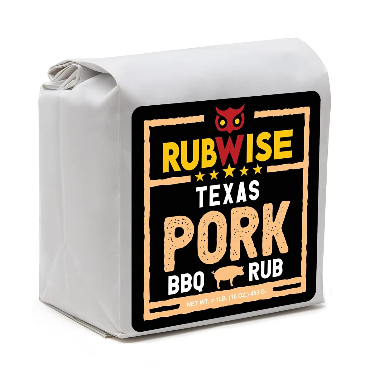 RubWise Texas Style BBQ Pork Rub (1lb) No MSG | Meat Barbecue Dry Rubs and Spices for Smoking and Grilling | Spice Blend Seasoning | Great on Spare Ribs, Tenderloin, Chops, Belly, Shoulder