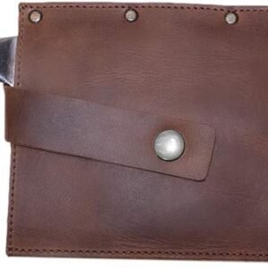 Hide & Drink, Cleaver Butcher Knife Holster, Fits (4.25 x 8.25 in.) Knives, Rustic Sheath, Blade Cover, Kitchen Essentials, Full Grain Leather, Handmade, Bourbon Brown