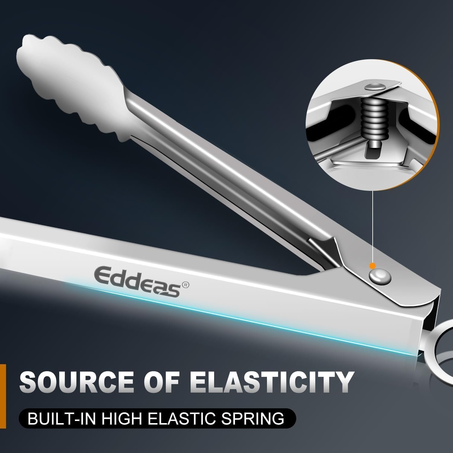 Grill Tongs, Heat Resistant 600 Degrees 17 & 12 Inch Extra Long BBQ Tongs, All Metal Kitchen tongs, Stainless Steel Locking tong for Cooking, Grilling, Barbecue/BBQ, Buffet, Set of 2 - Image 4