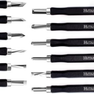 Hutsuls Wood Carving Tools Set – Easy to Use 12 pcs Mini Wood Chisel Beginner Wood Carving Kit for Adults & Kids Carving Kit Gift