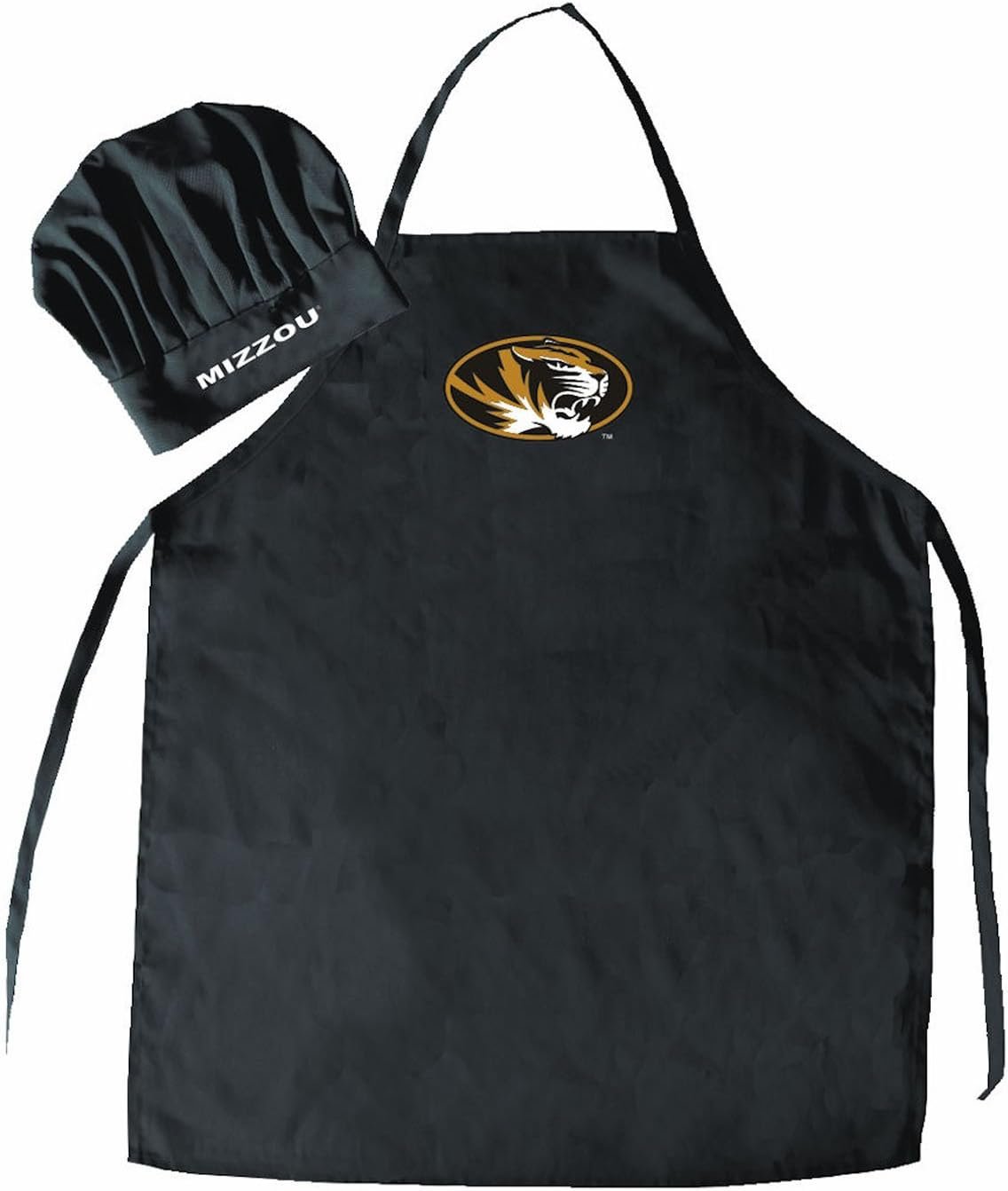Pro Specialties Group NCAA Missouri Tigers Mens Chef Hat & Apron, Full Color Team Logo, one size