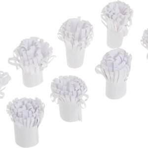 Regency Wraps Paper Frills, Elegant Decorative Holders for Lamb and Pork Chops and Small Chicken Legs, 5/8″ Diameter, Small, White, Pack of 8