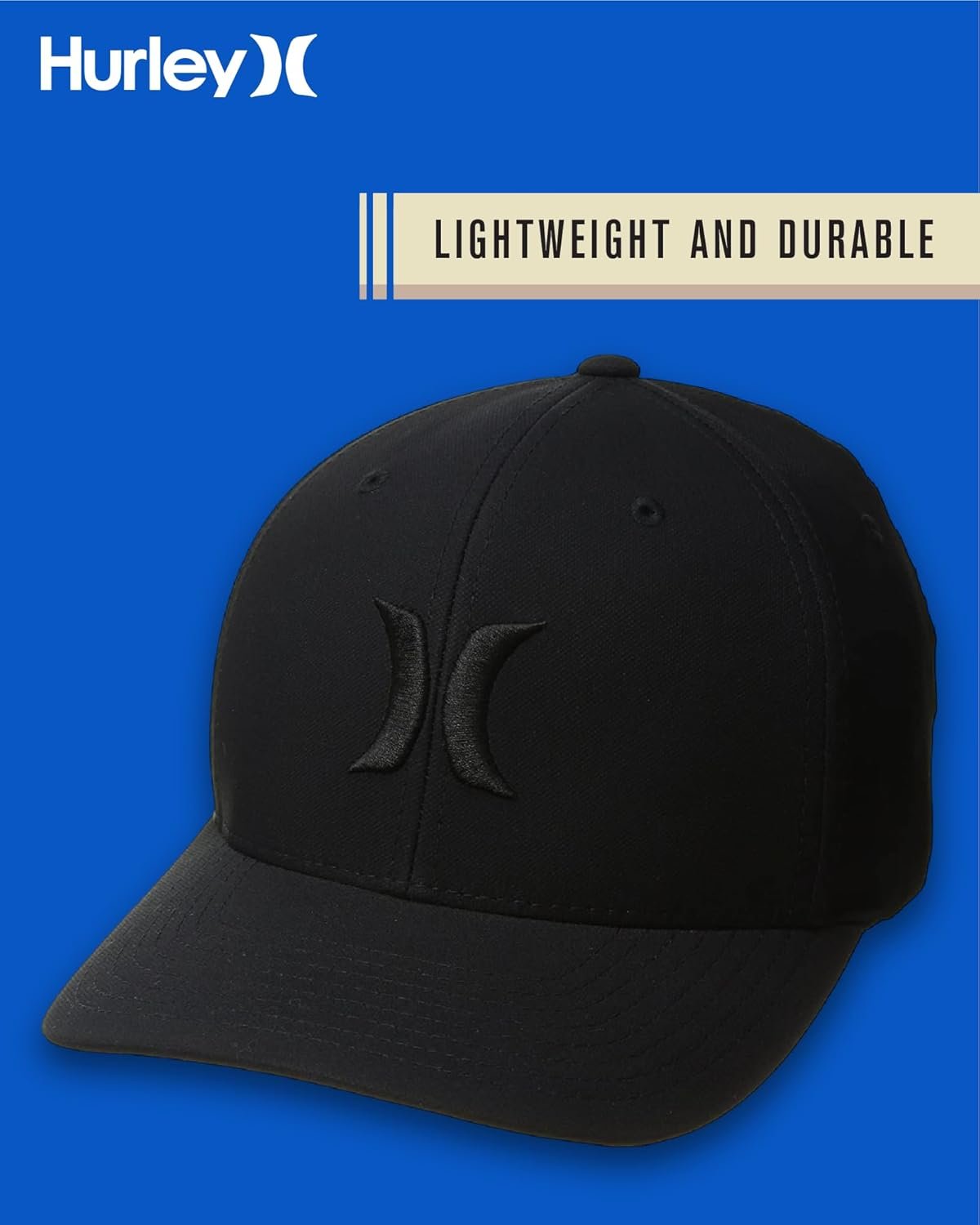 Hurley Mens Baseball Cap - Curved Brim Flexfit Fitted Hats for Men (Sizes: S-XL) - Image 7