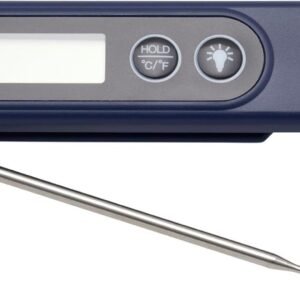 HENCKELS Meat Digital Thermometer, Instant Read BBQ Thermometer with Foldable Probe, Backlit Display and °C/°F Button, Grill Thermometer for Cooking, Smoking, Grilling & Turkey
