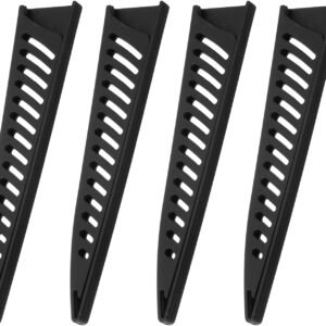 uxcell 4Pcs Knife Cover Sleeves Blade Edge Guards for 6″ Boning Knife Protector Universal Knife Sheath for Kitchen, Black