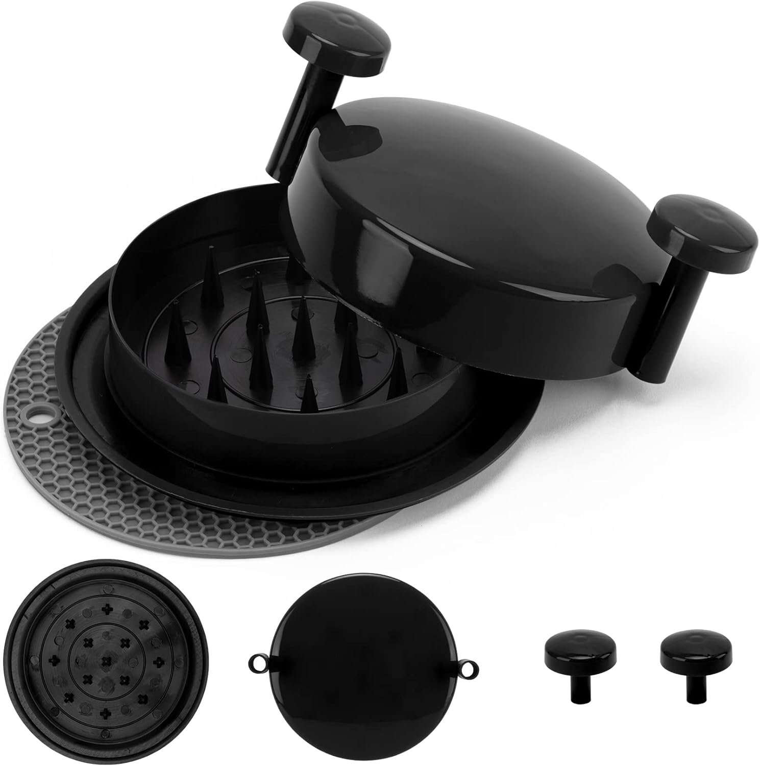 Chicken Shredder Shred Machine Meat Shredder Meat Shredding Tool with Handles and Non-Skid Base Mat Suitable for Pulled Pork Red Beef Chicken Alternative to Bear Claws 1pc 8inch Black - Image 8