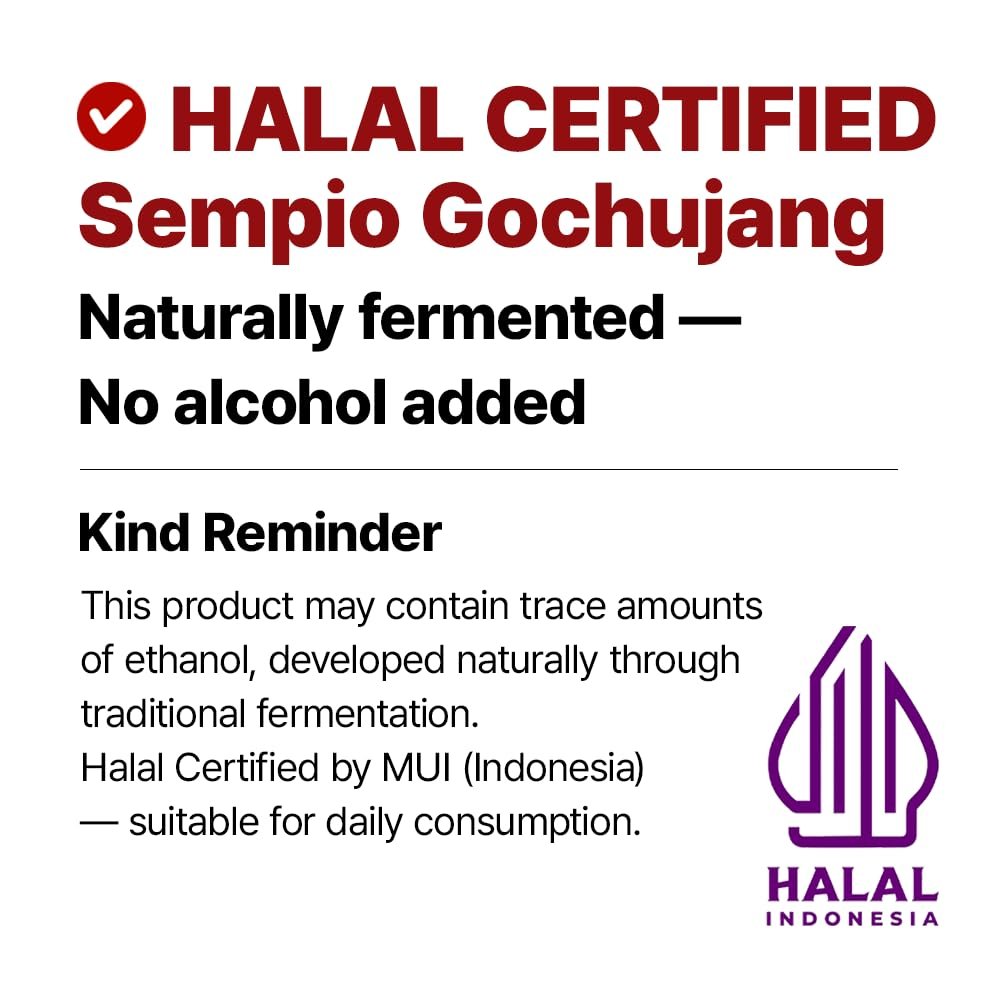 SEMPIO Vegan Gochujang – Mild Heat – Korean Red Chili Pepper Paste, Spicy, Sweet and Savory Sauce. Traditional Fermented Condiment for Tteokbokki, Bibimbap, Dips and Marinades (6.2lbs / 2.8kg) - Image 3