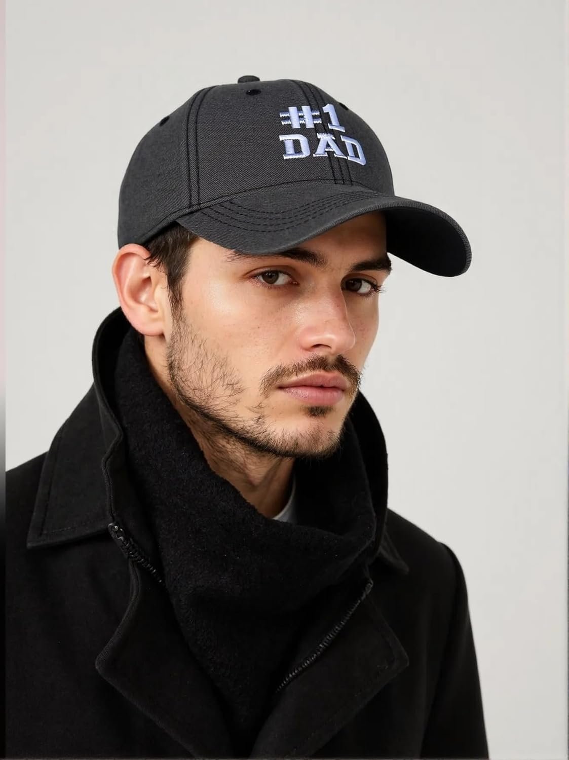 Daddy Hat - #1 Dad Hat Baseball Caps Adjustable Denim Outdoor Snapback for Husband Papa - Image 4