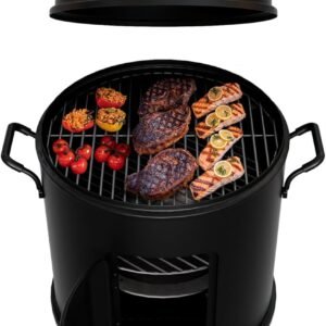 Char-Broil Bullet Charcoal Smoker 16″ – 18202075,Black