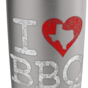 I LOVE TEXAS BBQ I HEART BARBECUE SAUCE GRILL SMOKER FIRE Stainless Steel Insulated Tumbler