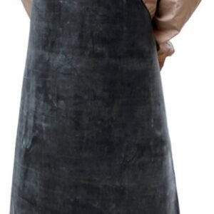 Waterproof Natural Rubber Apron 42″ Chemical Work Apron Acid Resistant Oil Proof Protection with Adjustable Bib Apron for Dishwashing
