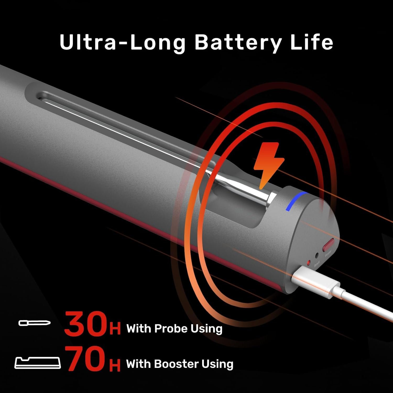 S Pro Bluetooth Wireless Meat Thermometer, EasySmart App, 6 Sensors, Enhanced Signal Base, IP69 Waterproof, Ultra-Thin Probe, Digital Cooking Thermometer for Oven/Grill/BBQ/Air Fryer/Kitchen - Image 7