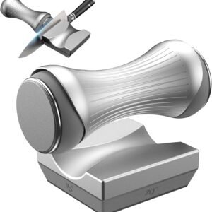 Rolling Knife Sharpener Aluminum Alloy Gripable Blade Sharpener 360 & 600 Diamond and Strong Magnetic Base Knife Sharpening Kit With 15/18/20/24° Kitchen Knife Sharpener Works for Most Luxury Knife