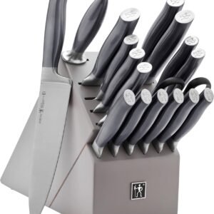 HENCKELS Graphite Razor-Sharp 18-pc Knife Block Set, German Engineered Informed by 100+ Years of Mastery