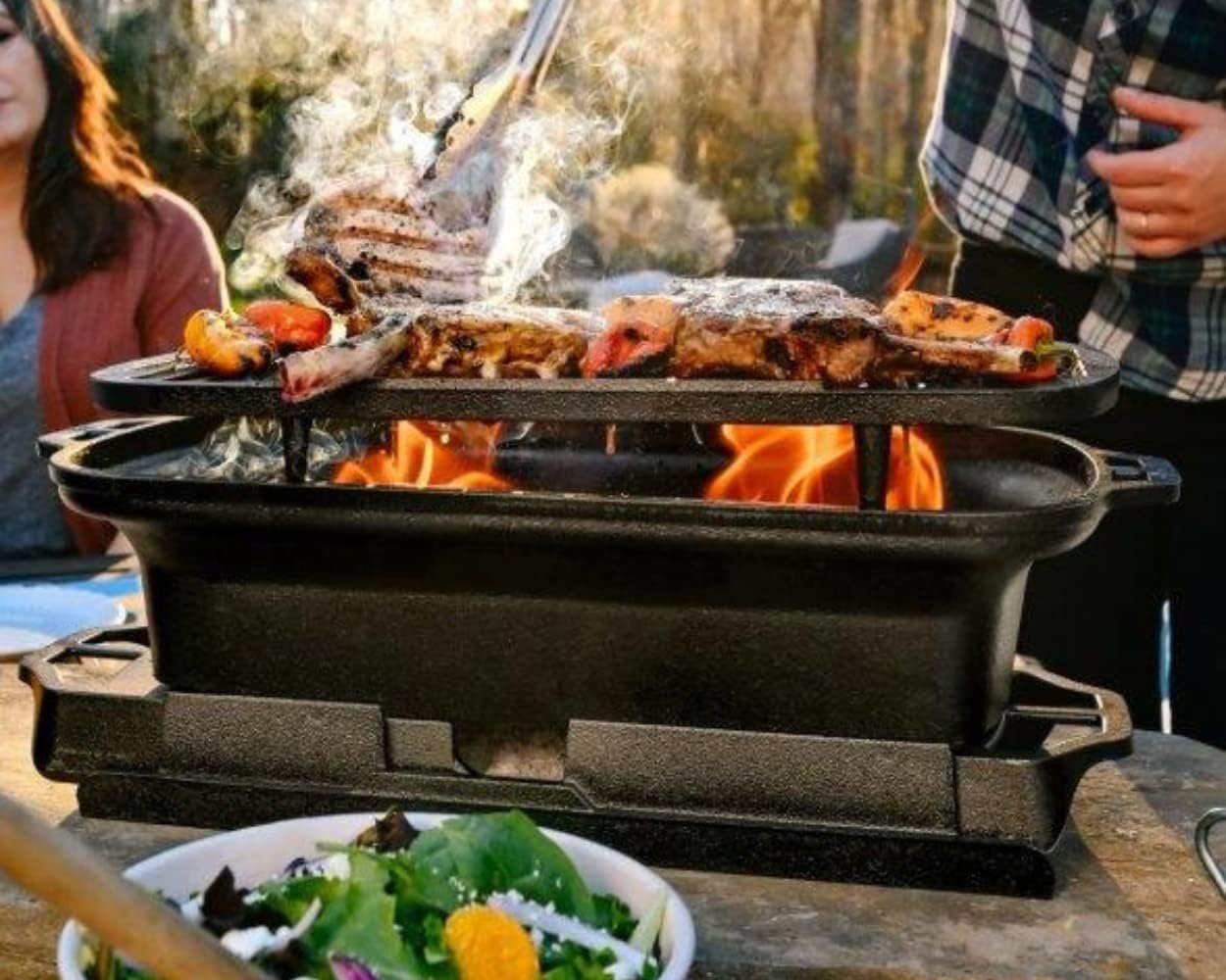 Lodge Sportsman's Cast Iron Pro Grill - 1 Each, Black - Image 4