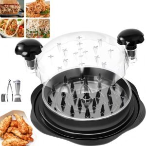 Chicken Shredder Tool, Large 10.6 Inch – Heavy-Duty Chicken Shredder Large for Fast Meat Shredding – Perfect for Pulled Chicken & Pork – Easy Grip, Non-Slip Base, BPA-Free, Dishwasher Safe