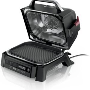 Ninja Woodfire Outdoor Grill & Smoker, 4-in-1 Functionality, Grill, Smoke, Bake, Roast, Authentic Woodfire Flavors, Electric Heat, OG301