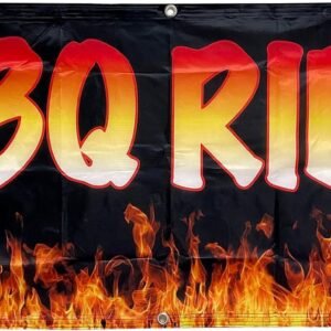4 Less Co 2×4 Feet BBQ RIBS Banner Sign Fabric Polyester kb