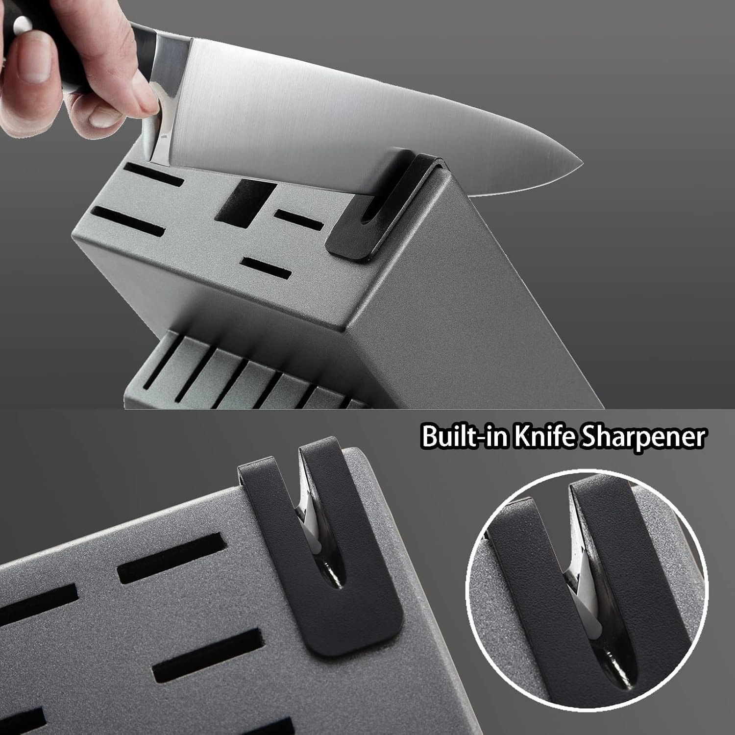McCook® Knife Sets,German Stainless Steel Kitchen Knife Block Set with Built-in Sharpener - Image 3