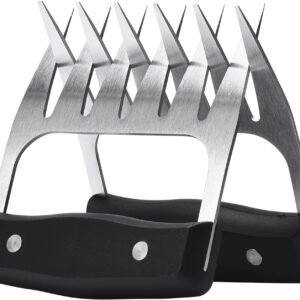 Grill Trade Metal Meat Claws – 1x4x4-Inch Bear Shredder Puller Tool for Shredding Pulled Pork, Chicken, Turkey, Beef – Non-Slip Grip Barbecue, Grilling Accessories for Kitchen or BBQ Party – Black