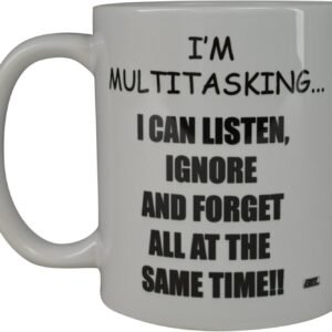Rogue River Tactical Funny Novelty Coffee Mug- I’M Multitasking Cup, Great Gift Idea for Office Party, Employee, Boss, Coworkers, 11 Oz
