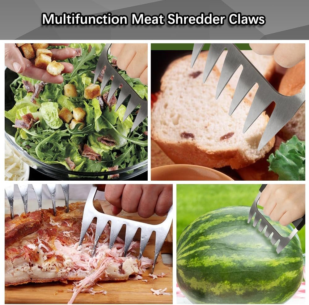 Meat Shredder Claws, Meat Claw Stainless Steel Meat Shredder Claws Pulled Pork Claw for Shredding Handing Carving Food Shredding Meat, BBQ Smoker Grilling Accessories Gift for Dad on Father's Day - Image 7