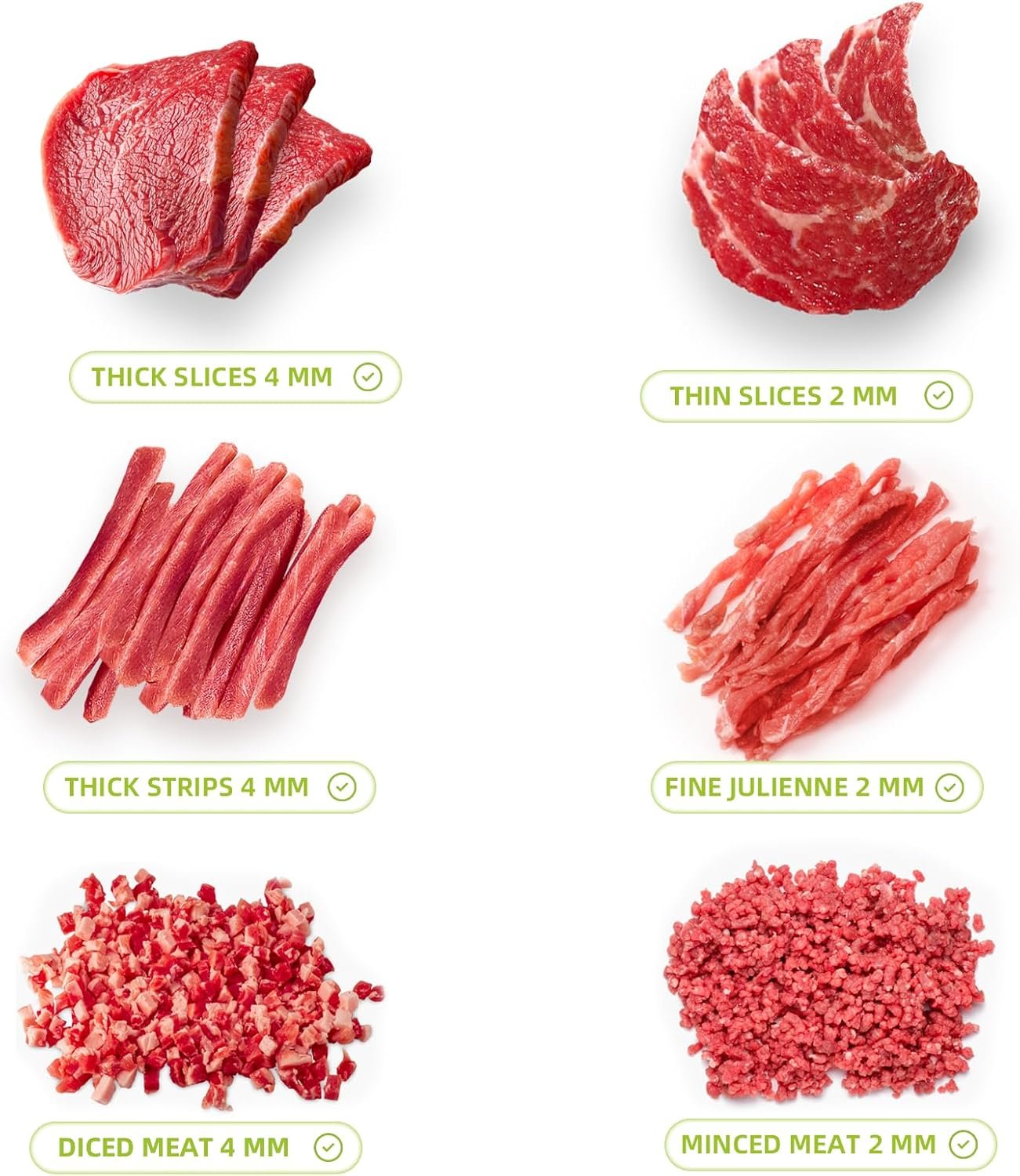 Fresh Meat Slicer Cleaver, Thickness Adjustable 2 or 4 mm, Manual Fresh Meat Cutter, Fresh Meat Slicing Shredding, Fresh Beef Pork Mutton for Home Cooking BBQ Hot Pot Meat Slicer, Meat Cleavers - Image 3