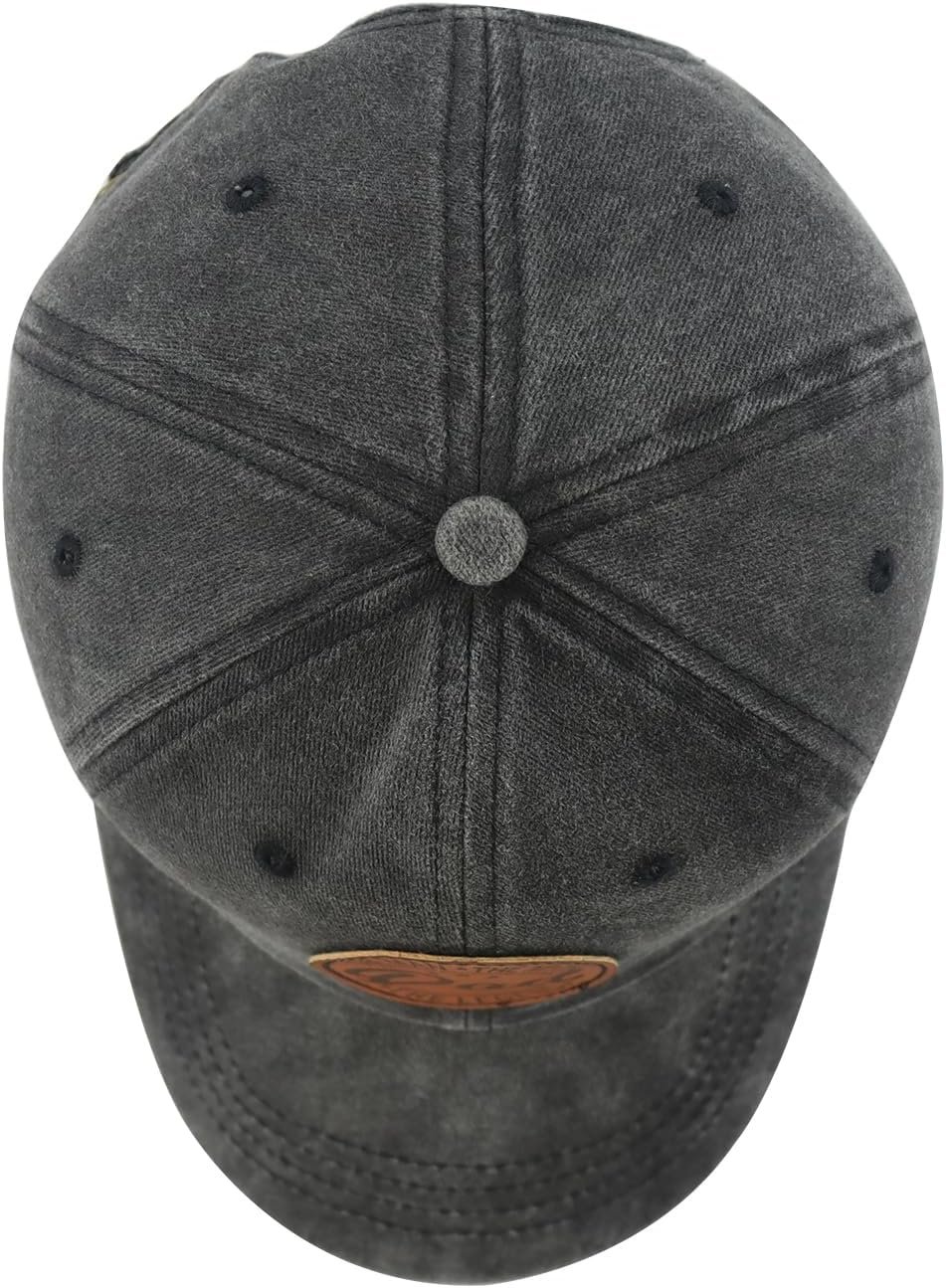 Dad The Man The Myth The Legend Hat for Men, Funny Adjustable Cotton Leather Patch Papa Baseball Cap - Image 4