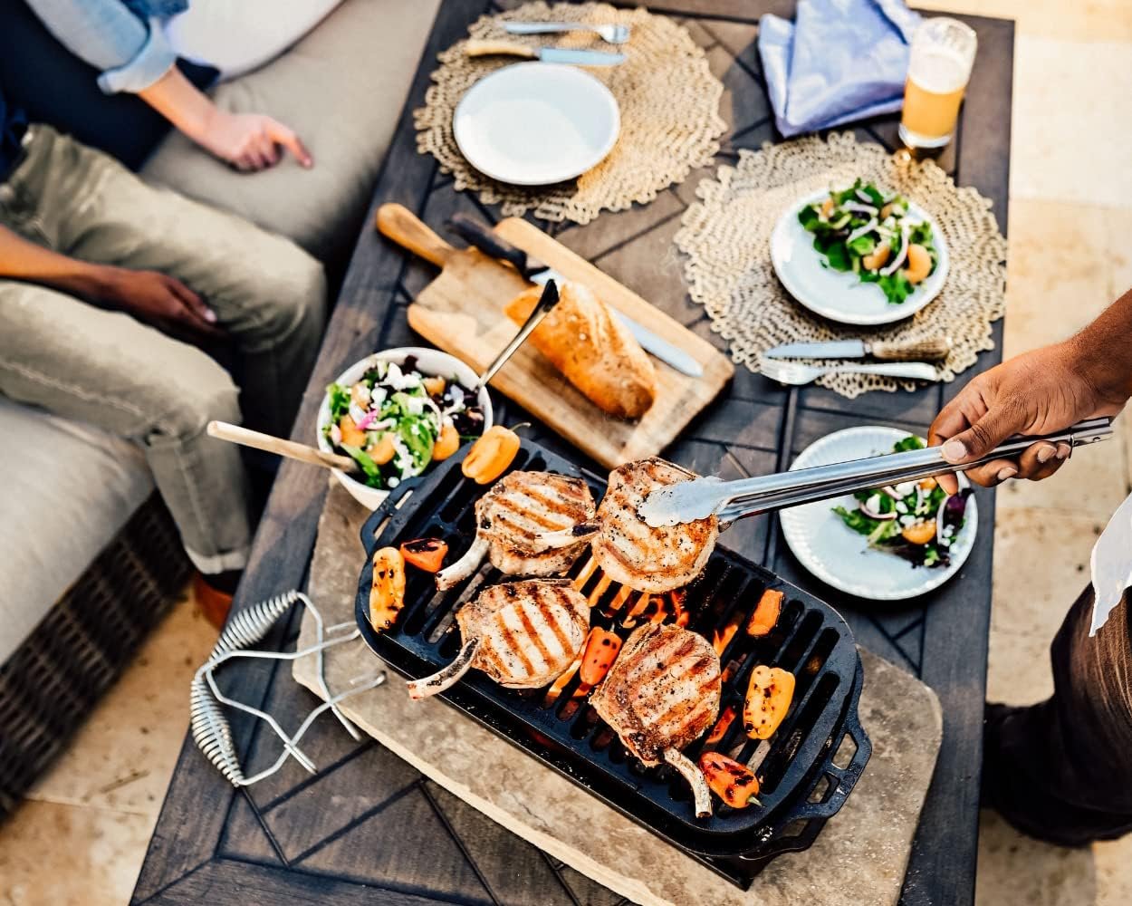 Lodge Sportsman's Cast Iron Pro Grill - 1 Each, Black - Image 6