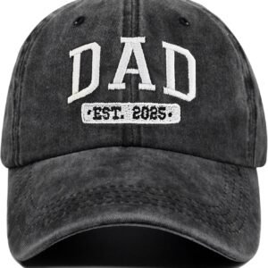 Dad Hat 2025, First Time Dad Gifts, Fathers Gifts Birthday Gifts for Dads, New Dad, Adjustable Father Baseball Cap for Men