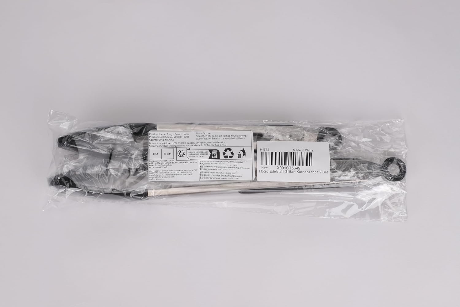 HOTEC Premium Stainless Steel Locking Kitchen Tongs with Silicon Tips, Set of 2-9" and 12" - Image 10