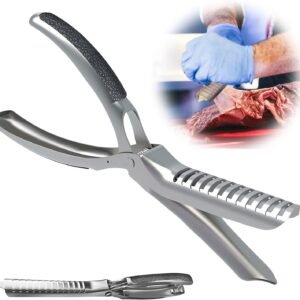 Rib Prep Pro, Stainless Steel Rib Membrane Remove Tool Kit, BBQ Rib Skinner Skin Removal Tool with Arc Clamp & Non-Slip Grip for Easy Membrane Removal, Kitchen Gadget for Barbecue Enthusiasts (1 PC)