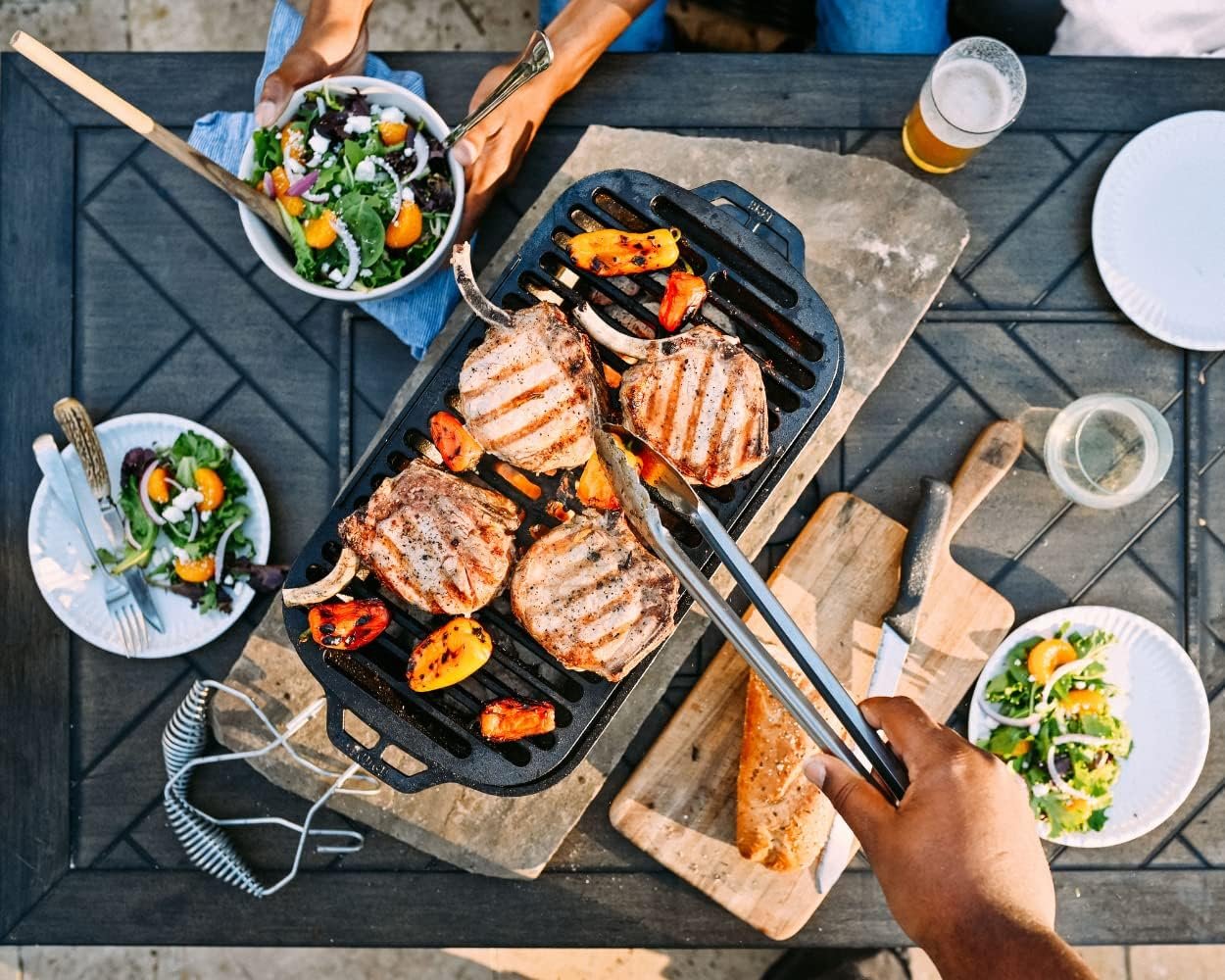 Lodge Sportsman's Cast Iron Pro Grill - 1 Each, Black - Image 3