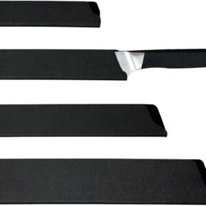 Universal Knife Edge Guards Set, Non-Scratch Felt Lining Kitchen Knives Covers,Universal Blade Edge Cover Guards for Chef Knives, Protect More Durable on Your Blades(4Pcs)- Knives Not Included